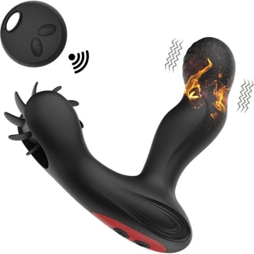 12 Speed Dildo Anal Plug Vibrator Sex Toy For Women Heating Male Prostate Massage Clit Licking Stimulator Buttplug Toy For Adult