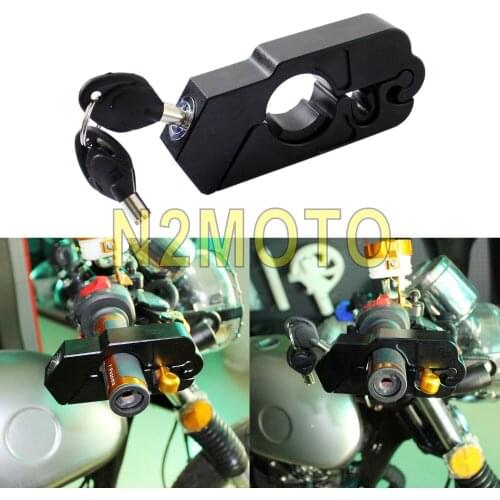 CNC Aluminum Motorcycle Grip Lock Security Protection Black Brake Clutch Lock for Honda Yamaha Suzuki Street Bike ATV Scooter