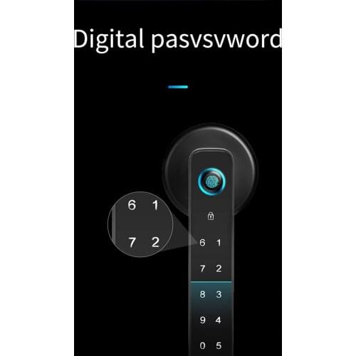 Smart Fingerprint Door Lock Smart Keyless Entry Biometric Keypad Password Lever Handle Lock With Bluetooth App For ios Android