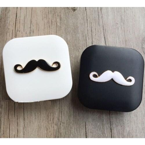 IMIXLOT Hot Cute Cartoon Beard Travel Glasses Plastic Contact Lenses Box Contact lens Case Eyes Care Kit Holder Container Gift