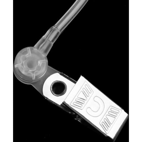 Coil Acoustic Air Tube With Metal Clip Replacement For Radio Earpiece Headset H054