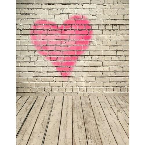 LIFE MAGIC BOX Backdrops For Photography Studio Brick Wall Heart Shape Christmas Vinyl Background For Photos S-2568