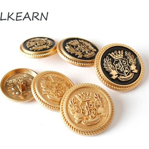 5Pc Fashion 4 Model Sewing Buttons Metal Decoration Imperial Style Button Handwork Alloy Garment Accessories DIY Material Crafts