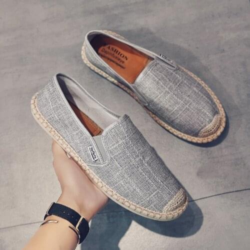 Men Loafers Soft High Quality Summer Canvas Fisherman Shoes Sneakers Men Espadrilles Trend Flats Driving Shoes Male Flat Shoes