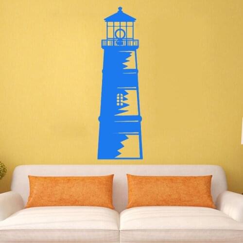 Nautical Ocean Lighthouse Wall Stickers Home Decor Removable Wall Art Murals Living Room Bedroom Wall Decals Decoration