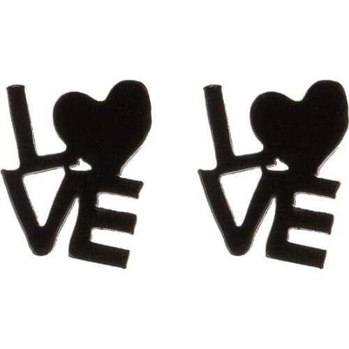 Personalise Stainless Steel Letter “LOVE” Stud Earrings for Women Girl Delicate Gift Female Earring Fashion Jewelry Accessories