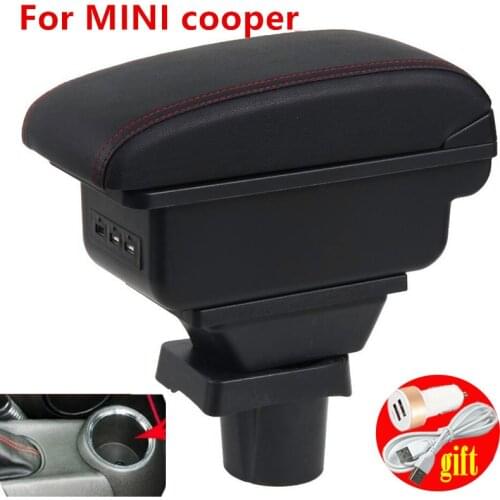 For MINI cooper F56 F55 Armrest box interior storage box Retrofit parts With USB