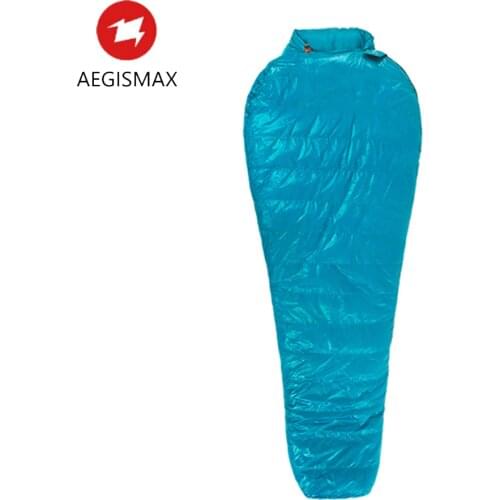 AEGISMAX 95% 800FP Goose Down Outdoor Camping Ultralight Mummy Sleeping Bag Spring Autumn Winter Tent Light weight Sleeping Bag