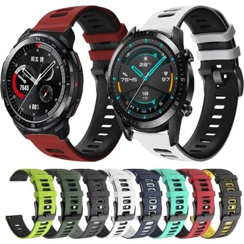 Watch Band For Honor Watch GS Pro GT 2 Strap Silicone Wristband Watchband Bracelet Belt For Honor magic Watch 2 46mm