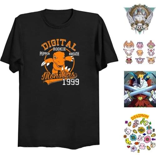 Digimon Shirt Japanese Anime Gabumon Men Shirt Cartoon Printed Fashion Kawaii Clothing Harajuku Men Tshirt Satoshi Yagami Taichi