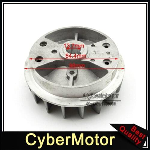 Recoil Pull Starter Flywheel For 2 Stroke 47cc 49cc Engine Pocket Bike Chinese Minimoto Mini Moto Kids Dirt Quad ATV Crosser
