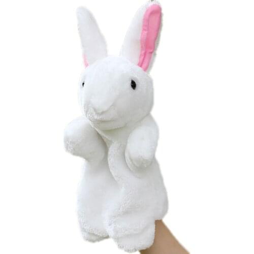 Hand Puppets For Kids Cute Cartoon Animal Doll Kids Glove Hand Puppet Rabbit Plush Bunny Finger Toys For Children 2021 Gift