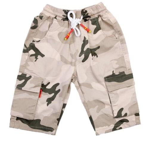New Fashion Boys Camouflage Shorts Summer Cotton Trousers Kids Army Cool Pants Children Loose Sport Camo Pocket Shorts 3 4 6 8 9