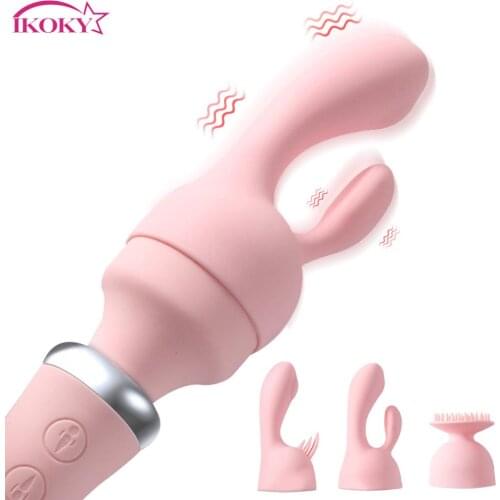 Sexy Caps Extender AV Stick Head Cap Clitoris Stimulator Magic Wand Cover Vibrator Headgear Silicone Sex Products for Women