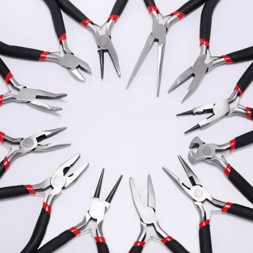 1 Piece Stainless Steel Needle Nose Pliers Jewelry Making Hand Tool Pliers Black 12.5cm