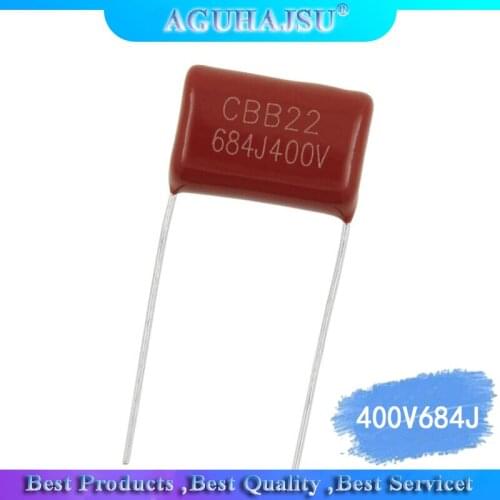 10PCS 400V684J pitch 15MM 0.68UF 680nf 684 400V CBB Polypropylene film capacitor