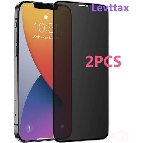 2Pcs/lot Anti-spy Privacy Tempered Glass Screen Protector For IPhone 12mini 11 Pro Max XS MAX XR 8 7 6S Plus SE2020 Clear Film