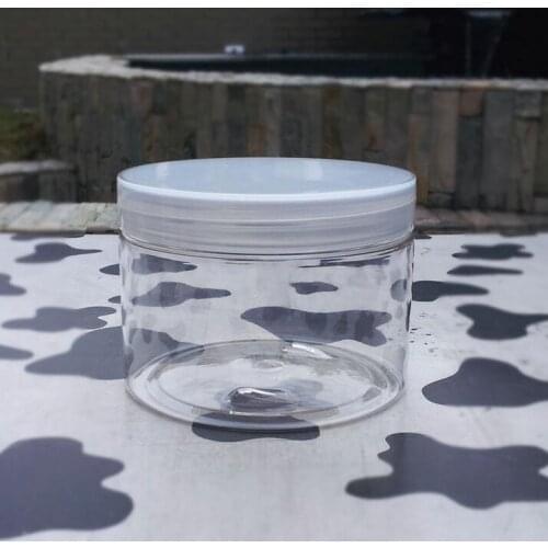 350g clear Canning Jars with claer PP lid, 350ml Skin Care Packaging Plastic PET Containers Hand cream Containers Clear Jar