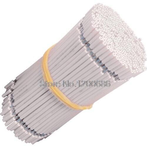 40CM 5mm half strip off UL 1007 20AWG white 20piece/lot super flexible 20 AWG PVC insulated Wire Electric cable, LED cable