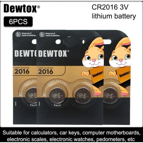 6pcs original brand new battery for DURACELL cr2016 3v button cell coin batteries for watch computer cr 2016