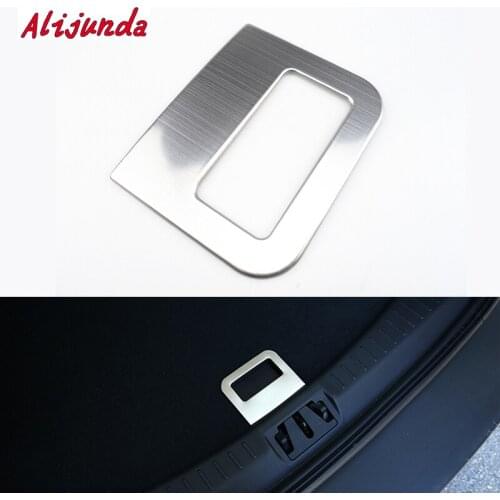 Alijunda For Ford kuga Escape 2013 2014 Trunk Tail box handle sequins decoration sticker stainless steel trim for kuga
