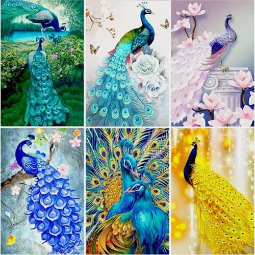 DIY Diamond Painting Peacock Full Round Drill 5D Diamond Embroidery Sale Diamond Picture of Rhinestones Home Decor Gift