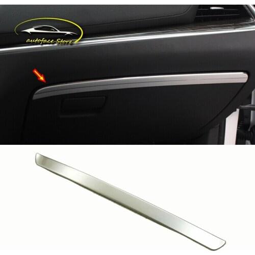 Stainless Steel For Mercedes Benz GLC 2016- 2018 Car Accessories Copilot Glove Box Decoration Panel Cover Trim Strip Styling