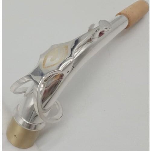 Free Shipping New Eb Alto Saxophone Necks Professional Sax Necks Brass Accessories Silvering