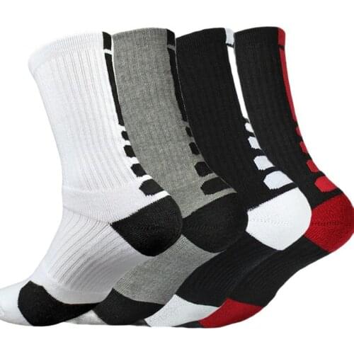 Brand Men Socks Elastic mens terry crew socks cotton sox Professional towel bottom socks men Absorbent Deodorant Non-slip Sock