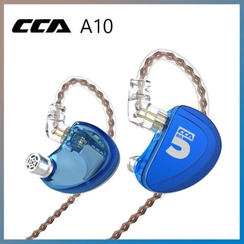 CCA A10 10 Units Balanced Armature Drivers In Ear Earphones With Detachable Cable
