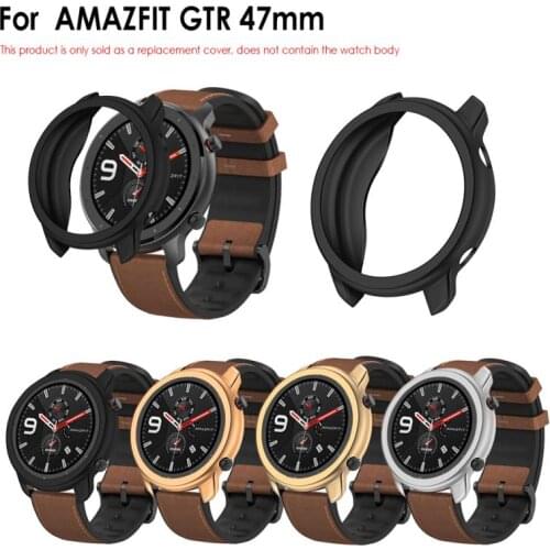 Watch PC Cover Case For Huami AMAZFIT GTR 47mm Slim TPU Case Screen Protector Silicone Screen Case For Huami AMAZFIT GTR 47mm