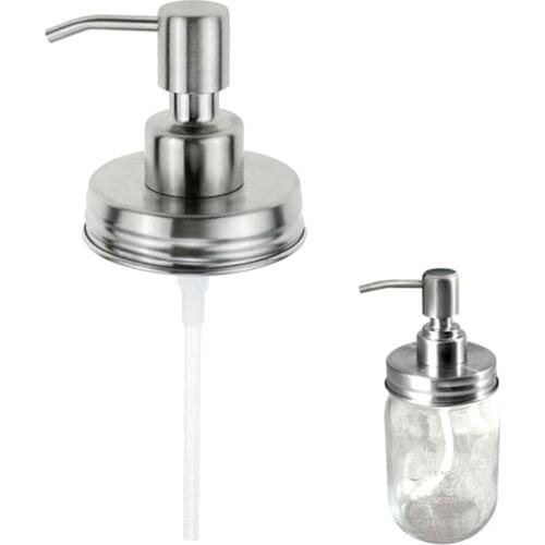 Soap Lotion Pump Head Stainless Steel Bathroom Liquid Soap Dispenser Pump Tube Hand Replacement Home Supplies