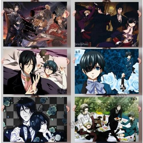 Canvas Painting Black Butler Anime Wall Art Nordic Posters and Prints Wall Home Decoration Pictures for Living Room Decor