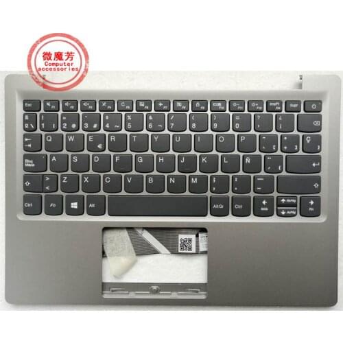 New for Lenovo Ideapad 120S-11IAP 120S-11 120S SP/LA Laptop keyboard Spain Latin silver Palmrest Keyboard Bezel Cover