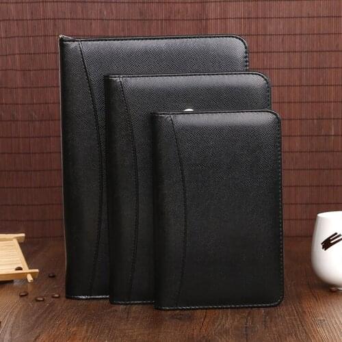 B5 A5 A6 spiral zipper leather travel journal agendas planner daily memos notebook manager bag handbag notebiner organizer 1086A