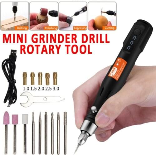 Mini Electric Grinder Drill Pen Rotary Tool Engraving Machine Electric Drill Grinder Set Engraver Pen Drill Bits Set 15000rpm