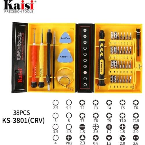 KAISI Multifunctional Screwdriver Kit with Magnetic Home DIY Repair Tool for iphone Camera Laptop Pad PC