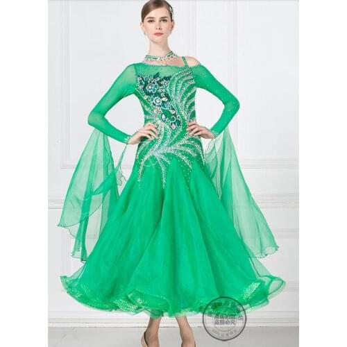 Ballroom dress dance custom ballroom dress lycra girls ballroom waltz dresses viennese waltz dress competition