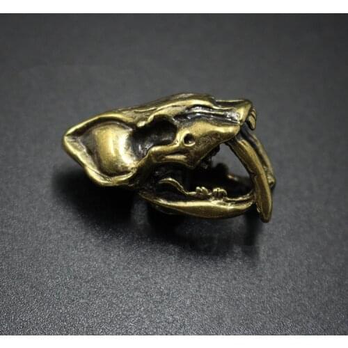 Pure Copper Dinosaur Head Cloth Buckle Brass Personality Tyrannosaurus Rex Skull Decorative Buckle DIY Wallet Buckle Accessories