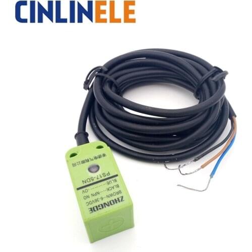 PS17 5mm Sensing Metal Cube Shell Inductive Screen Shield Type Proximity Switch Sensor
