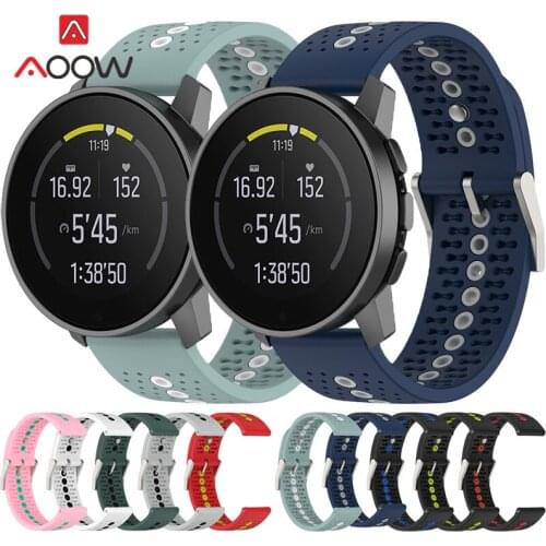 22mm Silicone Strap for Suunto 9 Peak Outdoors Sport Smart Watch Breathable Holes Waterproof Men Replacement Band Bracelet