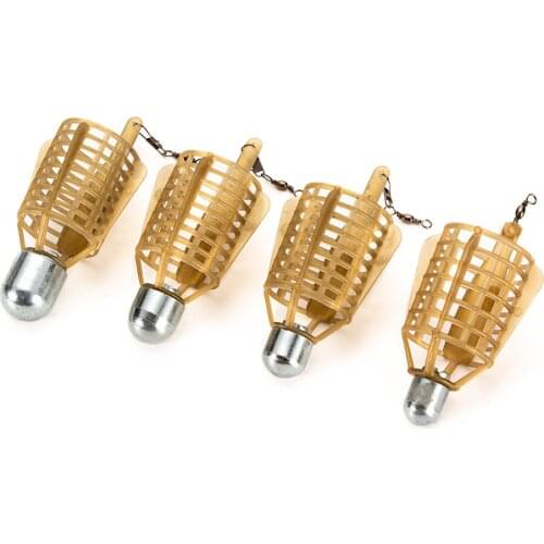 Fishing Bait Cage 20g/30g/40g/50g Connector Sinker Feeder Bait Holder Thrower Carp Fishing Feeder Tackle Tool