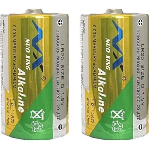 2Pcs LR20 D size 1.5V Alkaline Battery Equal MN1300 13A E95 AM1 Batteries For Gas range Water heater Keyboard Flashlight radio