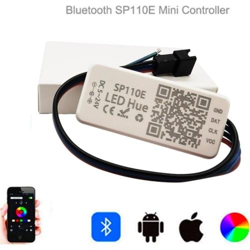SP110E Bluetooth Smart Led Pixel Light Controller For WS2812B WS2811 SK6812 WS2815 WS2813 RGB RGBW Full Color Led Strip