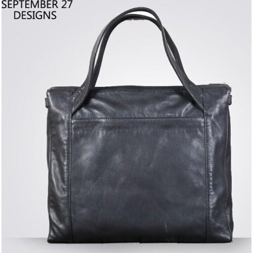 New Fashion Messenger Bag Men Genuine Leather Luxury Handmade Business Crossbody Shoulder Hand Bag Laptop Handbag 100% Cowskin