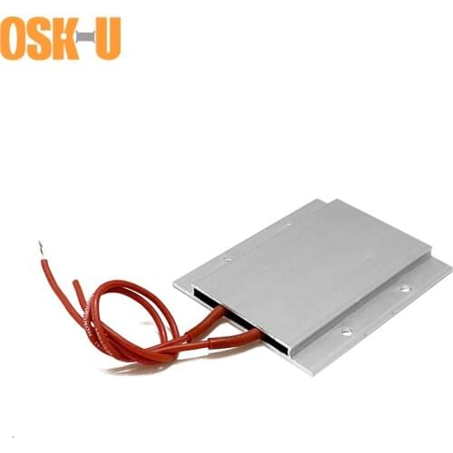 Thermostatic PTC Heating Element 24V 77x62x6mm Aluminium Cover PTC Heater Plate 70/110/200C for Hair Straightener