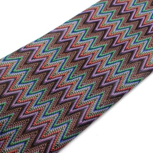 Knitting Lace Fabrics Zig Zag 1 Meter Wave Striped Soft Crocheted Lace Cloth Knitted Lace For Dress 150CM Wide 170g/Meter