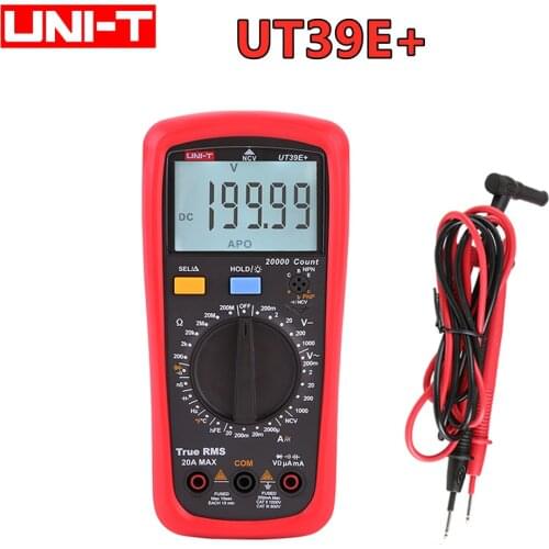 UNI-T UT39E Plus UT39E+ Digital Multimeter 1000V AC DC Handheld Multimetro Ture Rms Tester With 2000μF Capactitance Meausement