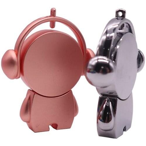 USB flash pendrive high quality metal cartoon Music Man pen drive 4GB 8GB 16GB 32GB 64GB memory stick Personalized gift cle usb