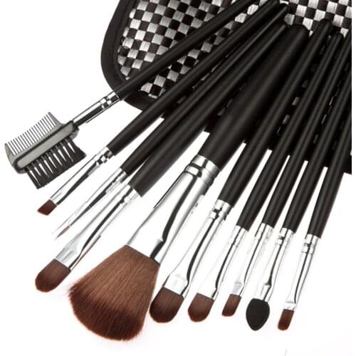 High Quality 10Pcs New Cosmetic Make Up Brushes Set Beauty Powder Eyeshadow Makeup Brush Black pinceis de maquiagemSWE